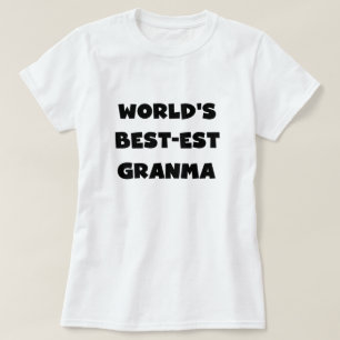 Världens bästa Granma Black and White T Shirt