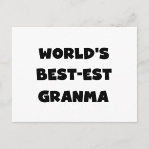 Världens bästa Granma Black and White Vykort