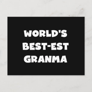 Världens bästa Granma Black and White Vykort