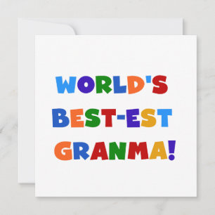 Världens bästa Granma-Ljusa färger