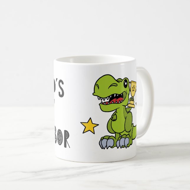 Världens bästa granne, Dinosaur, Funny, Cute Kaffemugg (Framsida höger)