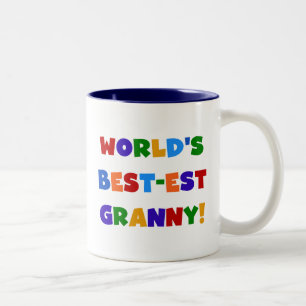 Världens bästa Granny Ljusa färger Två-Tonad Mugg
