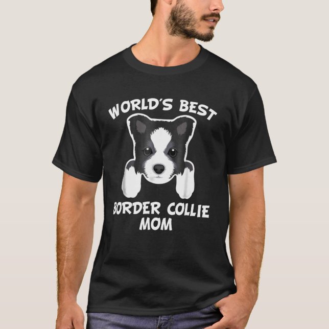 Världens bästa Gräns Collie Mamma Hundägare T- T Shirt (Framsida)