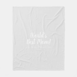 Världens bästa grått anpassningsbar-blek-Mamma-sny Fleecefilt