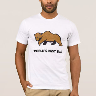 Världens bästa Grizzly Bear i Pappa T Shirt