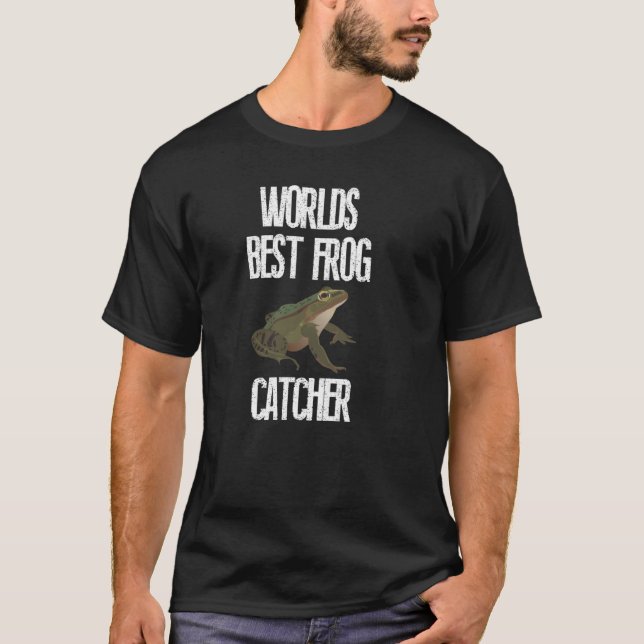 Världens bästa groda Catcher barn flickor Frog Hun T Shirt (Framsida)