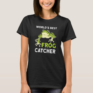 Världens bästa groda catcher barn pojke och flicko t shirt