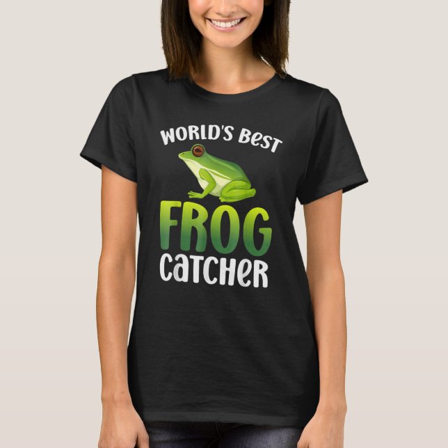 Världens bästa groda Catcher Boys Girls Kids Frog  T Shirt (Framsida)