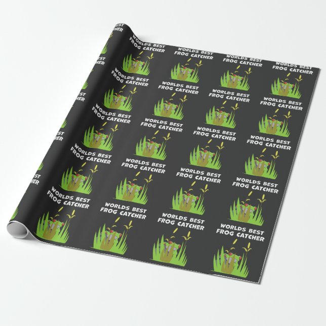 Världens bästa groda Catcher Gift Sjö Amphibian Fl Presentpapper (Utrullad)