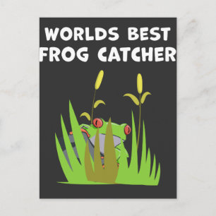 Världens bästa groda Catcher Gift Sjö Amphibian Fl Vykort