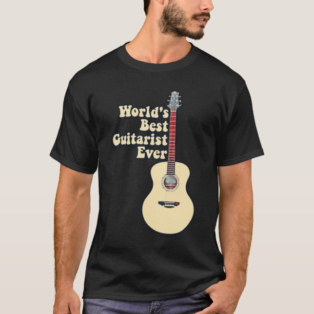 Världens bästa guitarist någonsin. t shirt (Framsida)