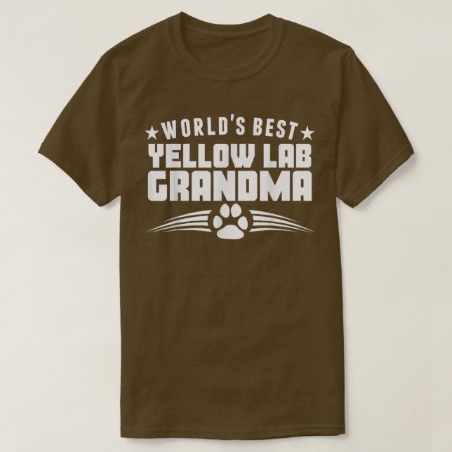 Världens bästa Gul lab mormor  T Shirt (Design framsida)