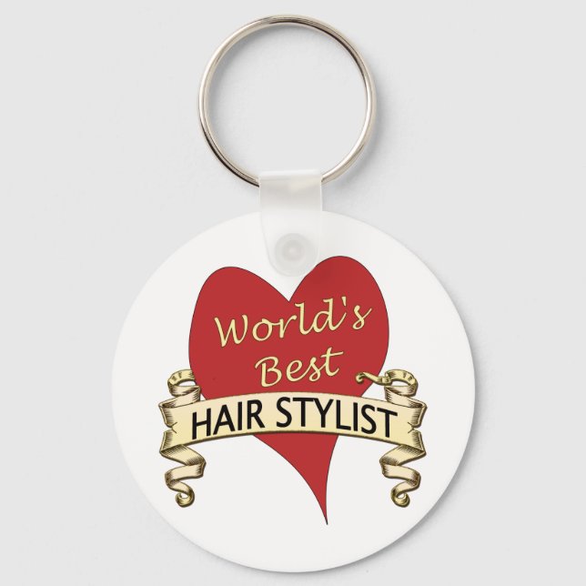 Världens bästa Hairstylist Nyckelring (Framsida)