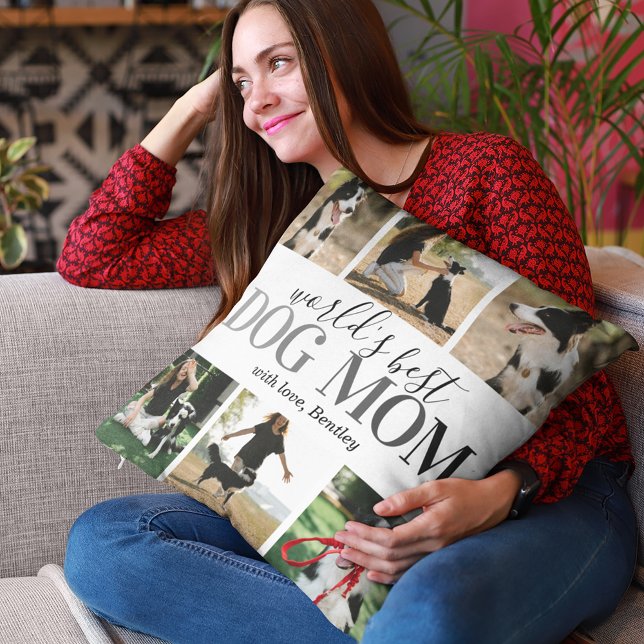 Världens bästa Hund Bild Kudde (Skapare uppladdad)