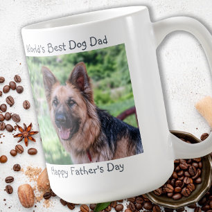 Världens bästa Hund-Fars dag-Pappa-pet-foto för Kaffemugg