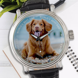 Världens bästa Hund för Anpassningsbar i Pappa Armbandsur