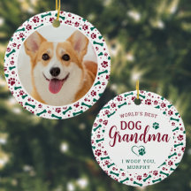 Världens bästa Hund Grandma Tass avtryck Pet Photo