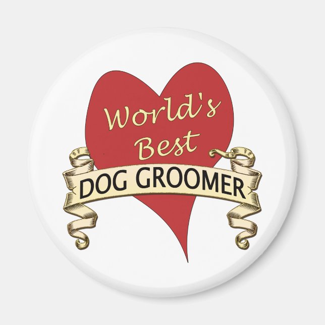 Världens bästa Hund Groomer Magnet (Framsidan)