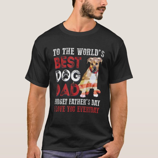 Världens bästa Hund Lycklig Fars dag 3 T Shirt (Framsida)