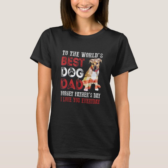 Världens bästa Hund Lycklig Fars dag 3 T Shirt (Framsida)