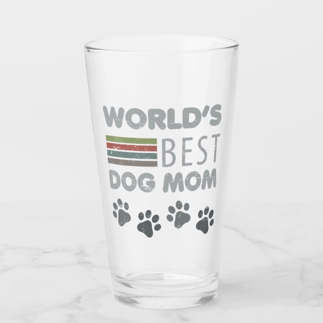 Världens bästa Hund Mamma Glaskopp (Framsida)