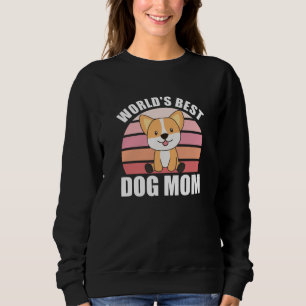 Världens bästa Hund Mamma - Hund Corgi Vintage Sun T Shirt