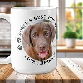 Världens bästa Hund Mamma Personlig 2 Pet Bild Kaffemugg