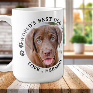Världens bästa Hund Mamma Personlig 2 Pet Bild Kaffemugg