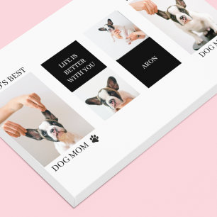 Världens bästa Hund Mamma   Samla in Hund Photo Canvastryck