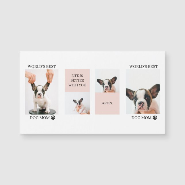 Världens bästa Hund Mamma | Samlingsfoto | Pastell (Framsida)