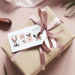 Världens bästa Hund Mamma | Samlingsfoto | Pastell Presentetikett