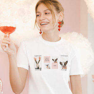 Världens bästa Hund Mamma Samlingsfoto Pastell T Shirt