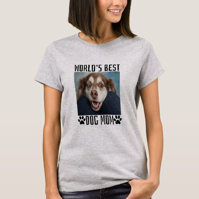 Världens bästa Hund Mamma T Shirt (Framsida)
