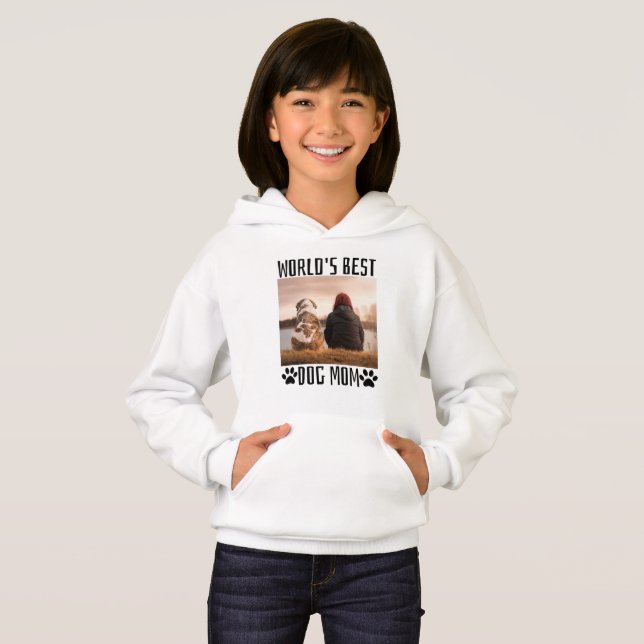 Världens bästa Hund Mamma T Shirt (Hel framsida)