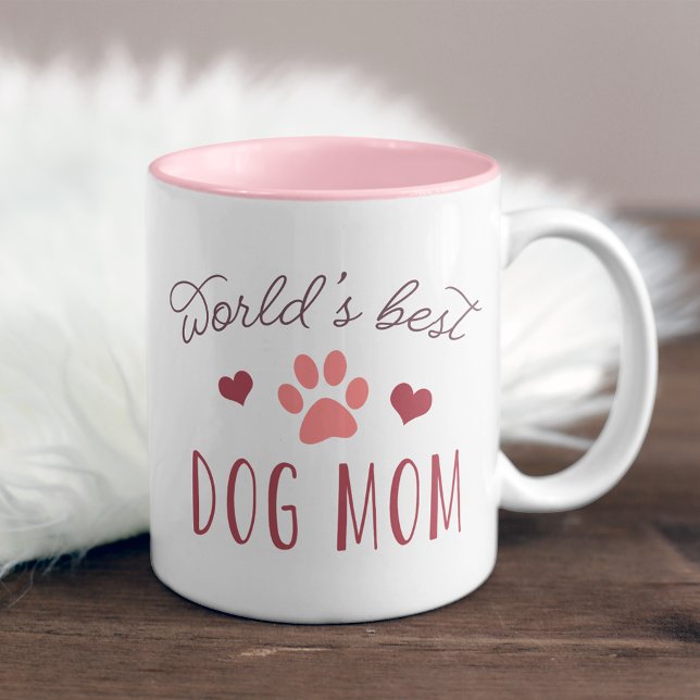 Världens bästa Hund Mamma Två-Tonad Mugg (Skapare uppladdad)