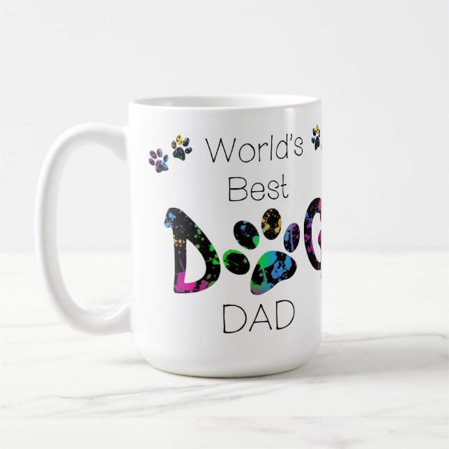 Världens bästa Hund Pappa - Hund Fars dag - Hund T Kaffemugg (Vänster)