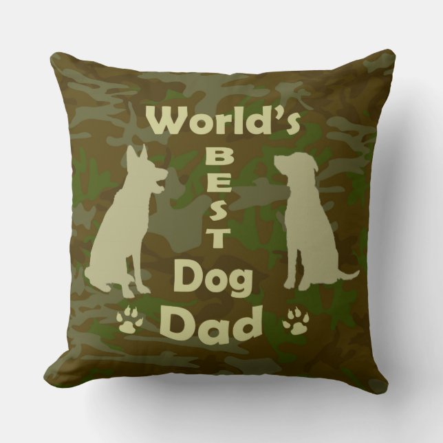 Världens bästa Hund Pappa Kudde (Framsida)