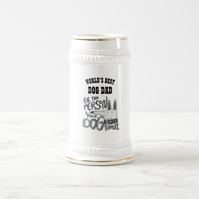 Världens bästa HUND PAPPA - var Hund som du tror a Sejdel (Center)