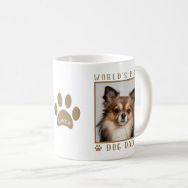 Världens bästa Hund Paw-utskrift Namn Pet Photo Gu Kaffemugg