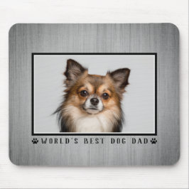 Världens bästa Hund-Tass avtryck-foto-Rustic Wood Musmatta