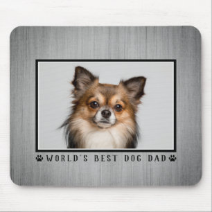 Världens bästa Hund-Tass avtryck-foto-Rustic Wood Musmatta
