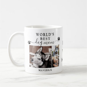 Världens bästa Hund Tass avtryck Monogram 3-foto Kaffemugg