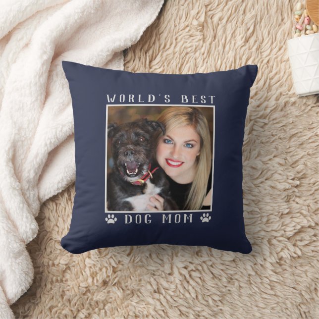 Världens bästa Hund-Tass avtryck Pet-foto-flotta Kudde (Filt)