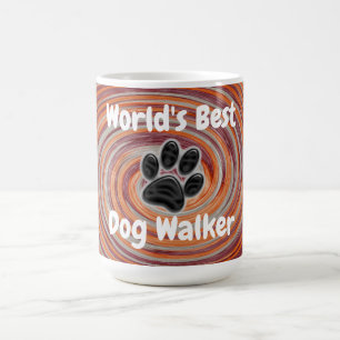 Världens bästa hund Walker Groovy Paw Skriv ut mar Kaffemugg