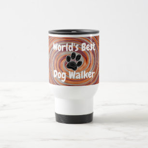 Världens bästa hund Walker Groovy Paw Skriv ut mar Resemugg