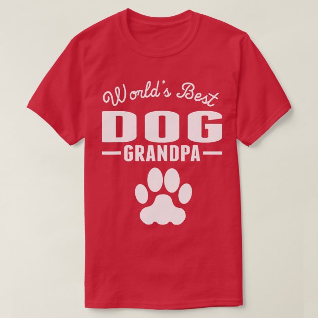 Världens bästa hundfarfar  t shirt (Design framsida)
