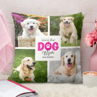 Världens Bästa Hundmamma 4 Foto Rosa på Vit Anpass