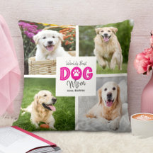 Världens Bästa Hundmamma 4 Foto Rosa på Vit Anpass