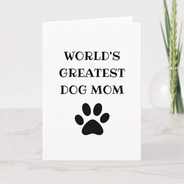 Världens Bästa Hundmamma Anpassad Text Personlig Kort (Framsida)
