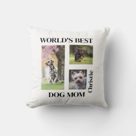 Världens Bästa Hundmamma Anpassat Namn Present Kudde